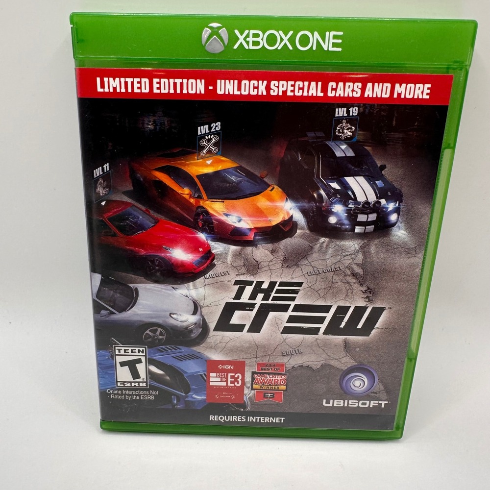The Crew Limited Edition Xbox One Ubisoft Racing Video Game 2014 CIB